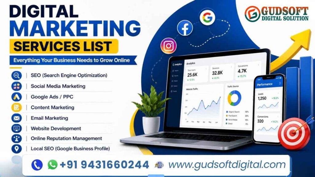 Digital Marketing Services List